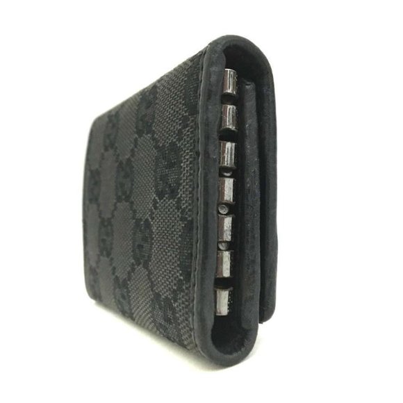 Gucci Black Guccissima Print Leather Tri-fold Key and Card holder - Picture 7 of 8